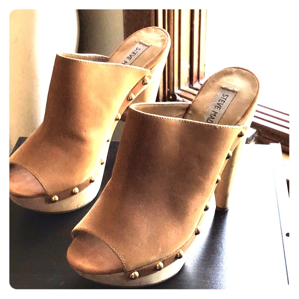 Steve Madden 5in wooden heels